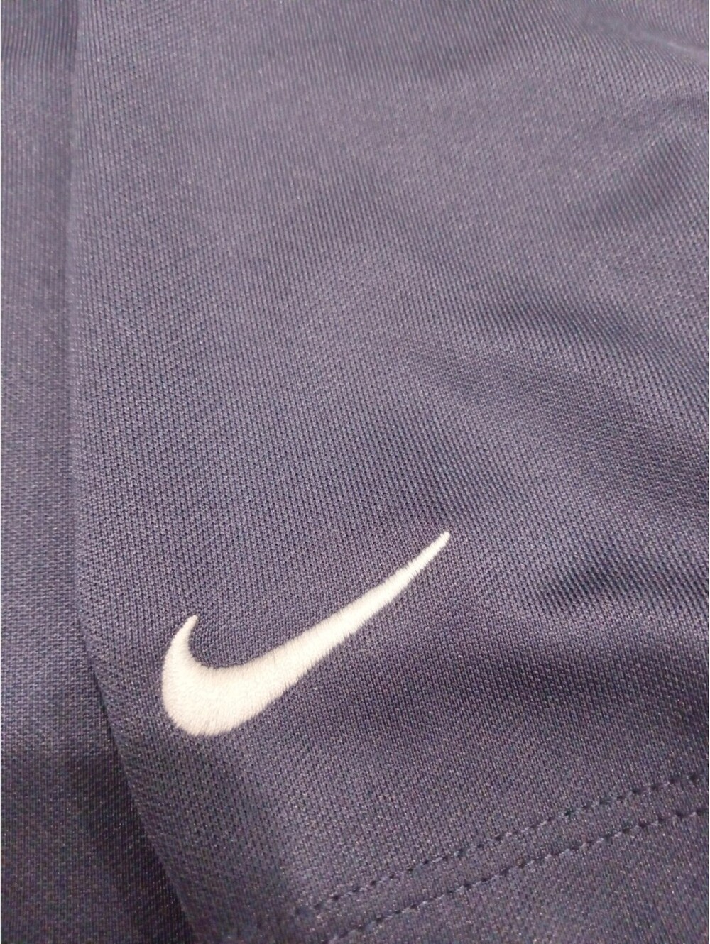Nike Golf Dri-FIT Polo Shirt Mens Medium Navy Blue Sleeve Logo Performance M - Picture 5 of 5